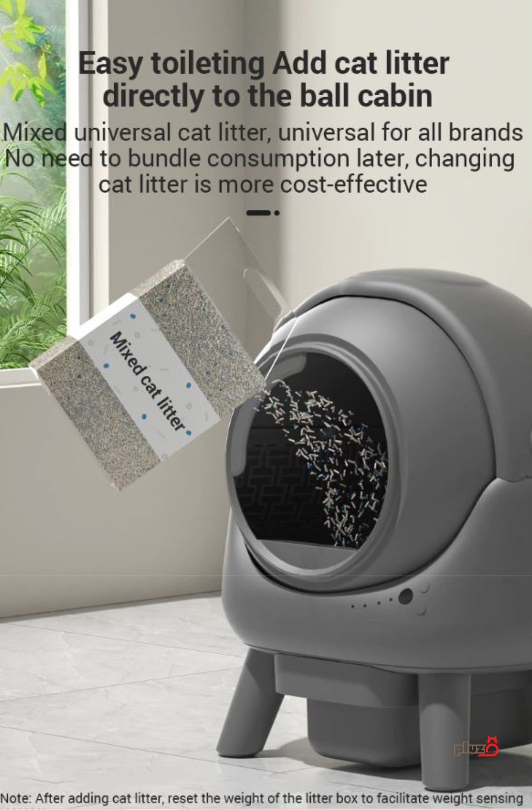 Smart Cat Litter Box Automatic remote APP control 50L large space auto ...