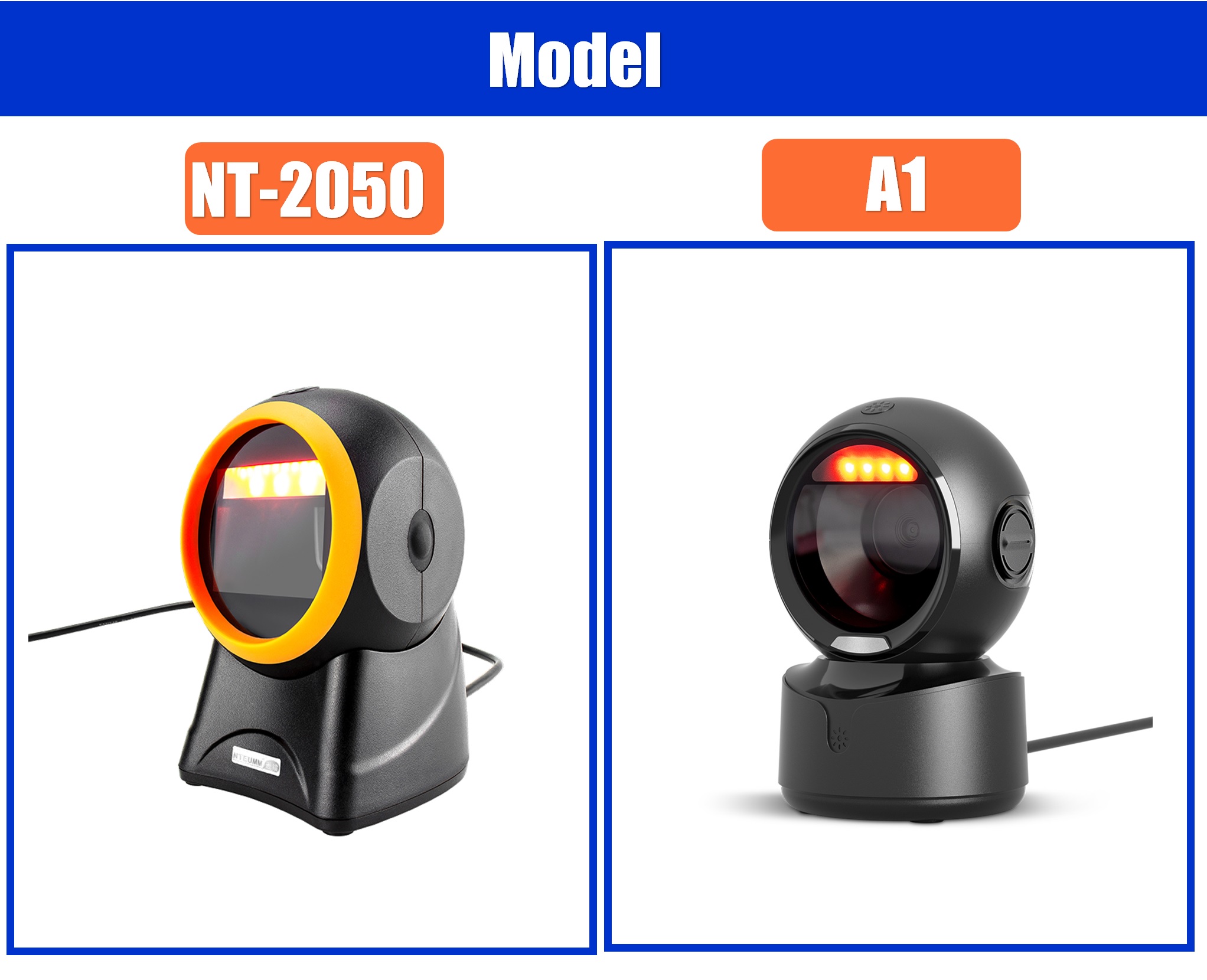 NETUM NT-2050 Netumm A1 1D 2D QR Omnidirectional Barcode Scanner E ...