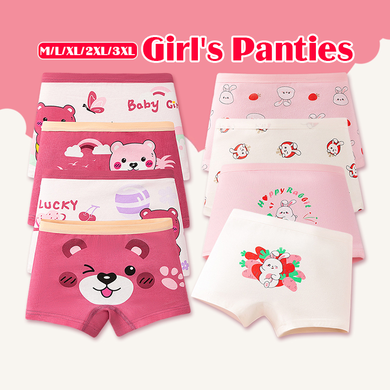 4 Pcs/Set Soft Cotton Kids Boy Girl Boxer Baby Panties Printed Design ...