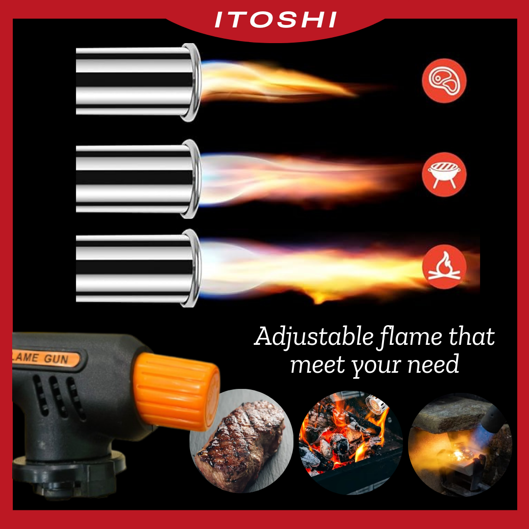 ITOSHI Butane Burner Gas Torch Gun Fire Steamboat Cooking Anti-Explode ...