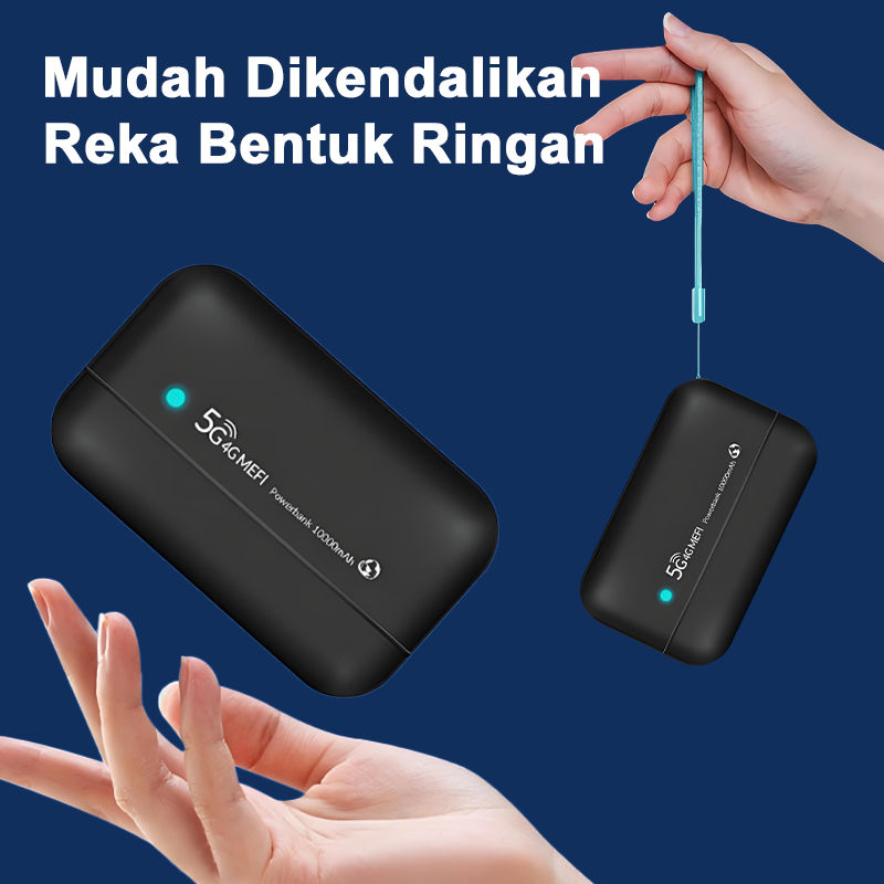 CIMCOM WIFI6 4G 5G Modem Router Mudah Alih 10000mAh Bateri Type C ...