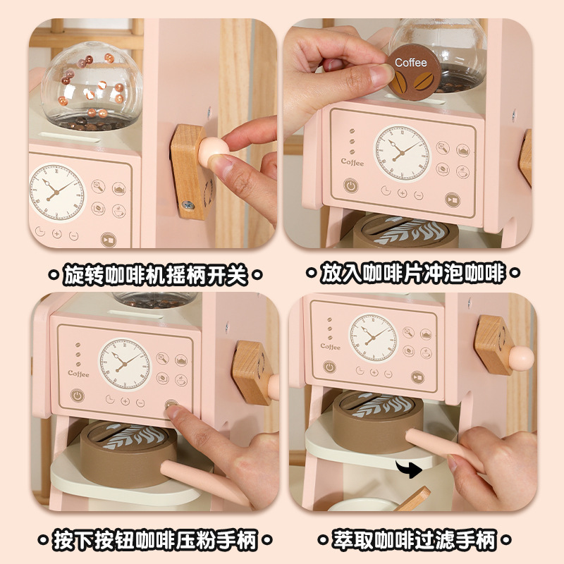 Wooden Kitchen Playset Full Big Cooking Set Kids Pretend Play Cooking ...
