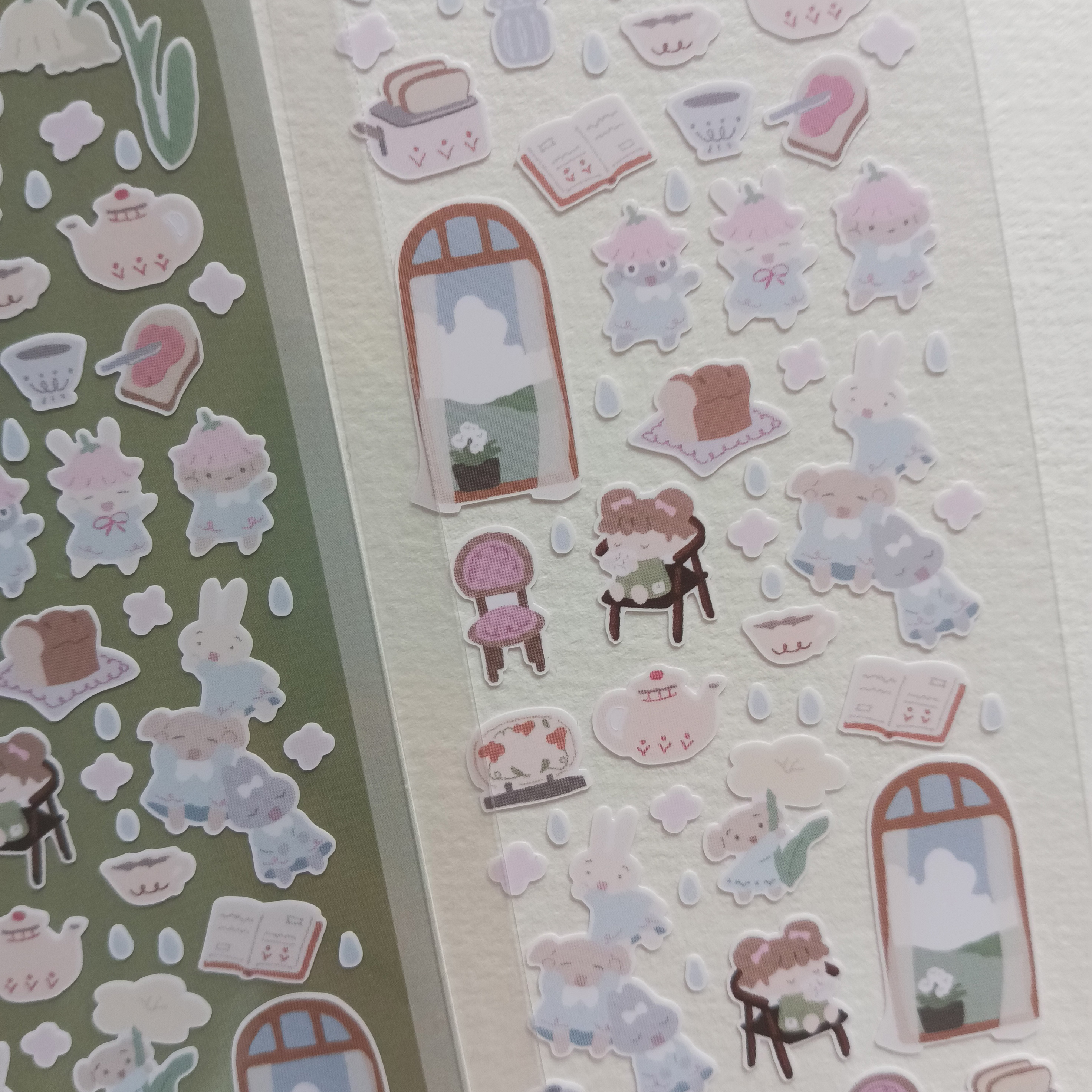 Cozy Flower Tea Journal Deco Sticker Sheets, bujo sticker, sourteahouse ...