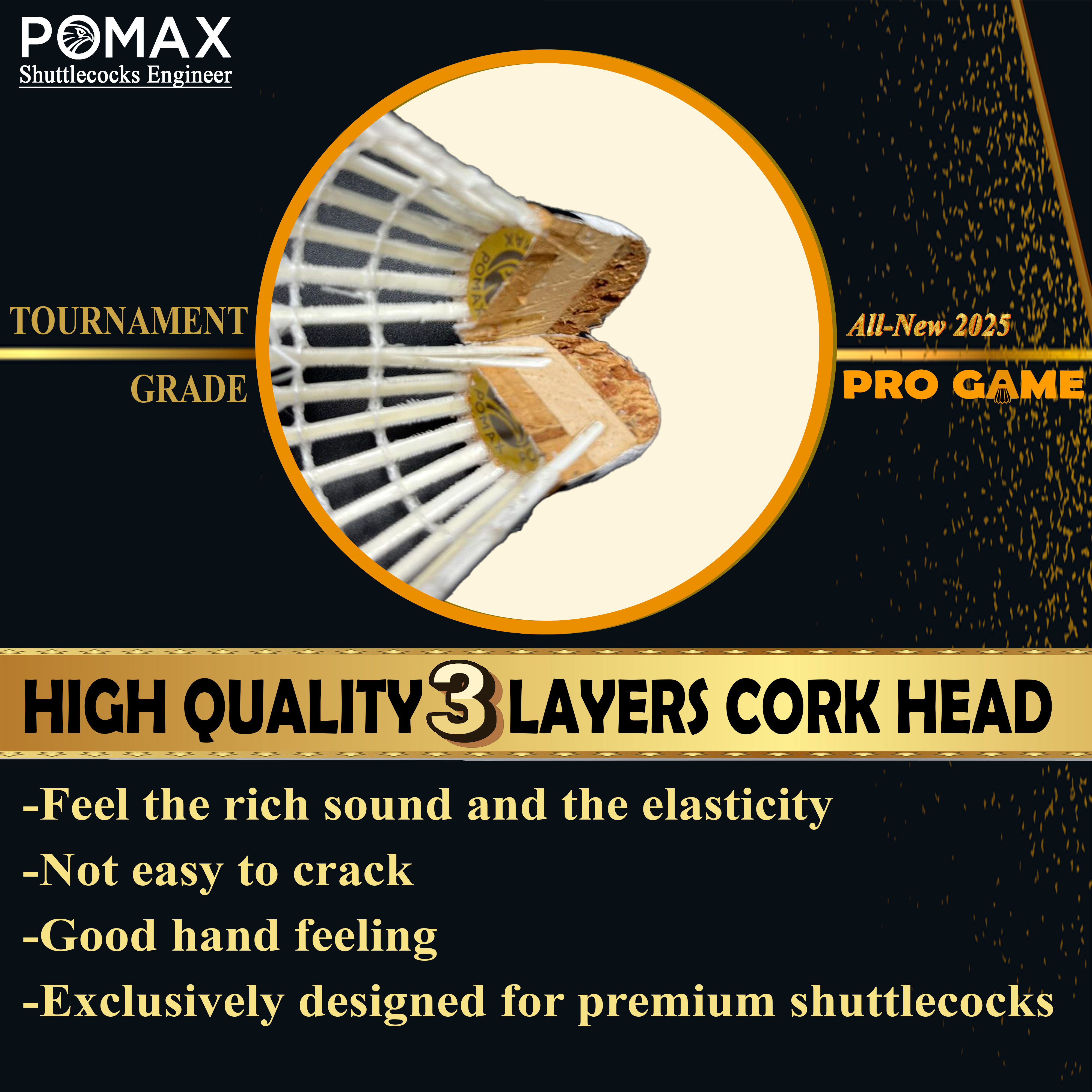 Pomax Pro Game Badminton Shuttlecocks (Quality Goose Feather ...