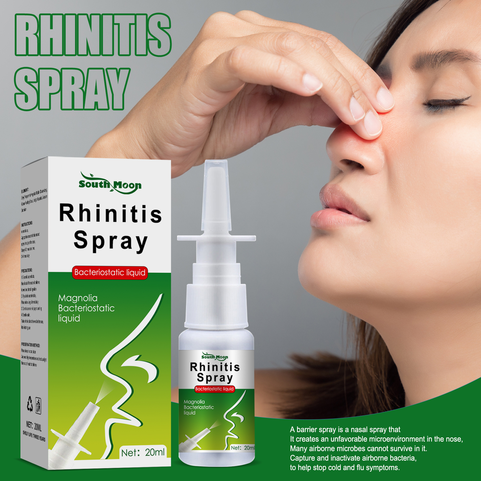【🔥In Stock】Rhinitis Spray 20ml Snore Spray Anti snoring spray Nasal ...