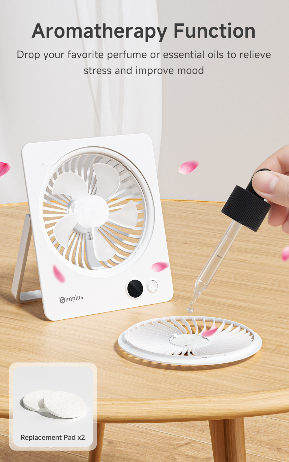 Simplus Desk & Table & Hanging Fan | 5 Modes | Aromatherapy Function ...