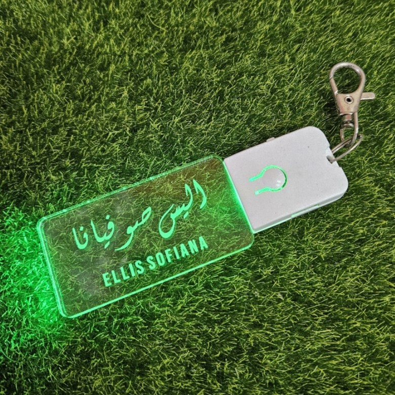 Keychain LED Khat 7 Color LED Rechargeable Battery Khat Thuluth Khat ...