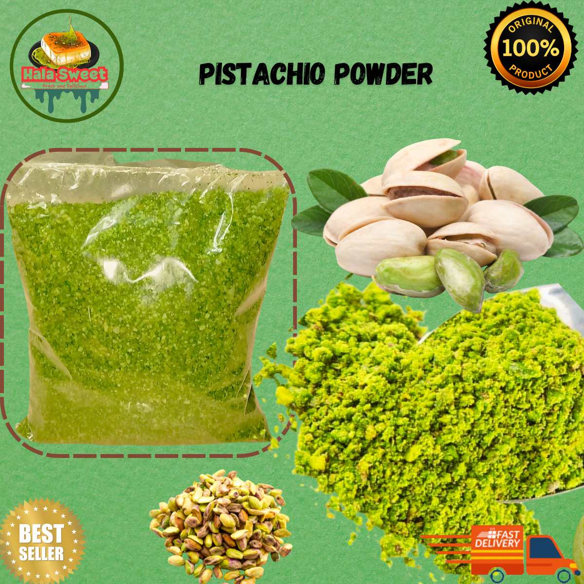Fresh and High Quality Pistachio Powder / Ground-Serbuk Pistachio / 1Kg ...