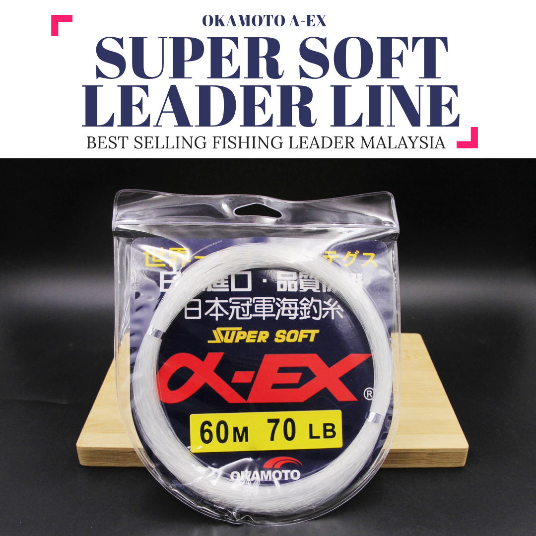 A-EX Super Soft Leader 60m Okamoto Tali Perambut Pancing Kuat Fishing ...