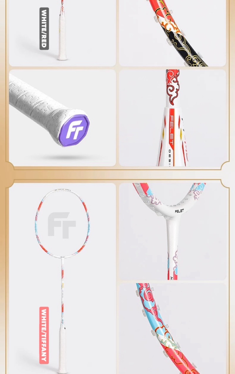 FELET RG Low Vibration 4UG1 Badminton Racquet MAX TENSION 35LBS ...
