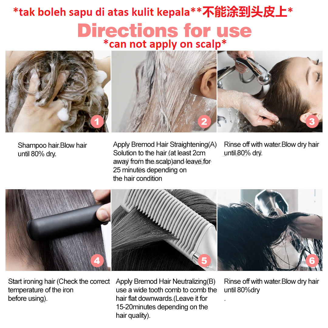 Rene Straightening 120ml + Neutralizer Cream 120ml / Krim Pelurus ...