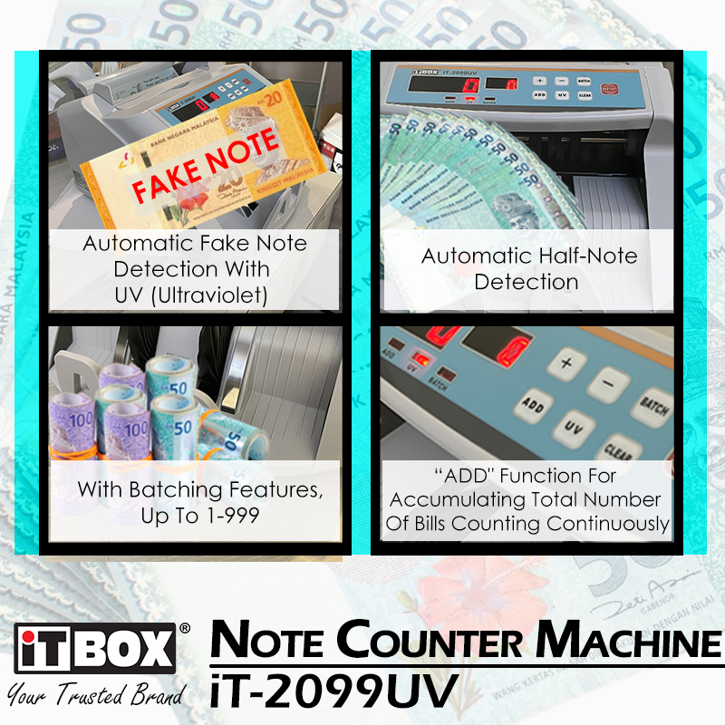 iTBOX Note Counter Machine iT-2099UV | Money Cash Counter Machine ...
