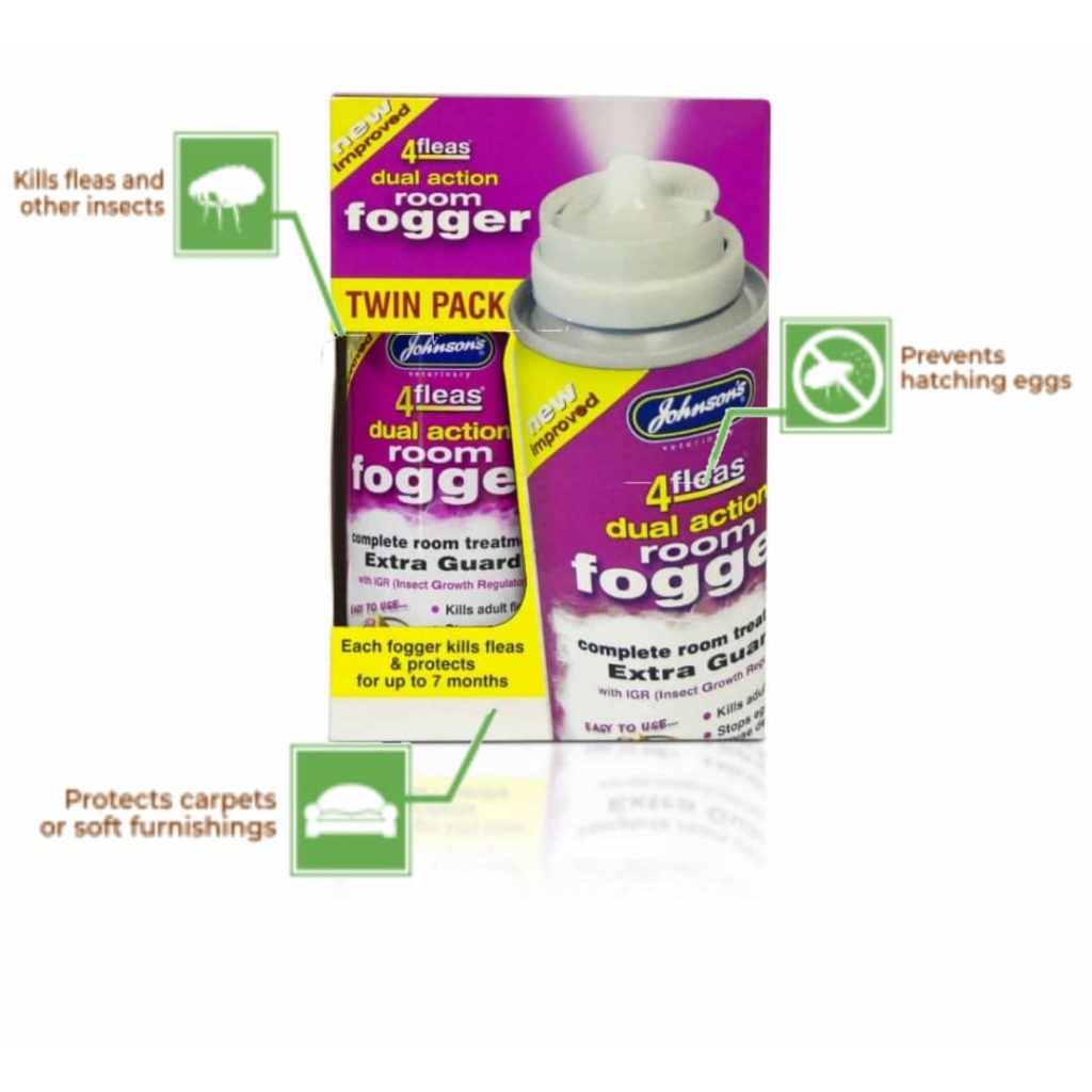 Johnson'S 4FLEAS DUAL ACTION ROOM FOGGER (100ML)(2×100ML)Gas Halau Anti ...
