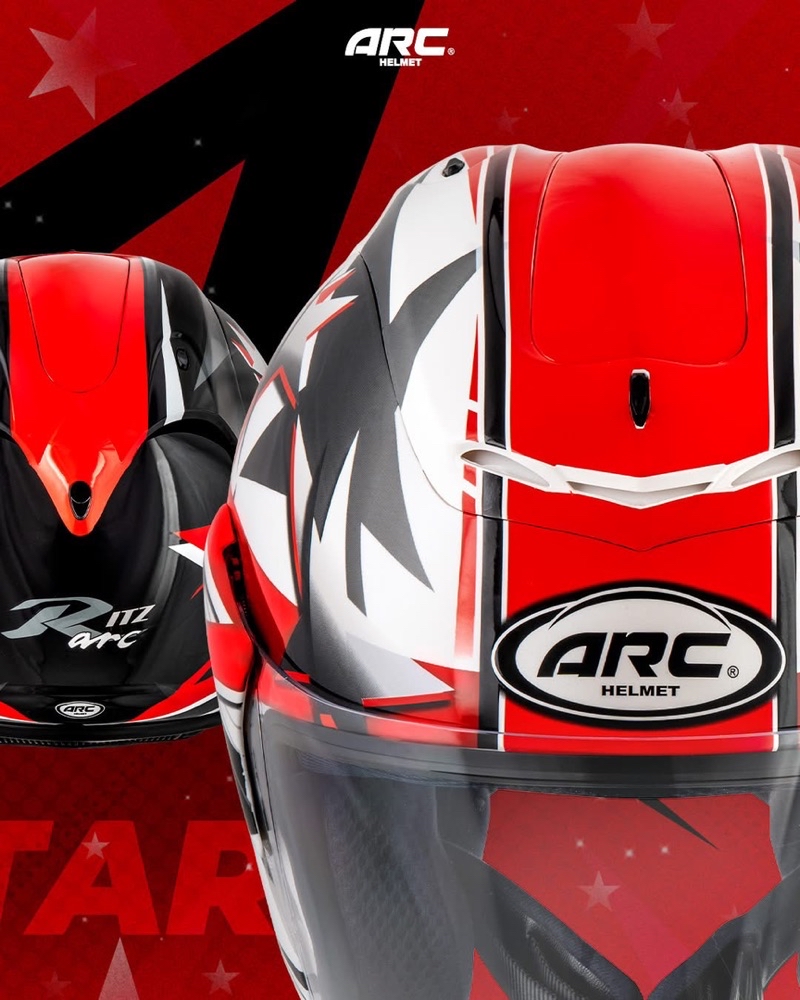 ARC Helmets RITZ [REXSTAR BLACK] | Shopee Malaysia