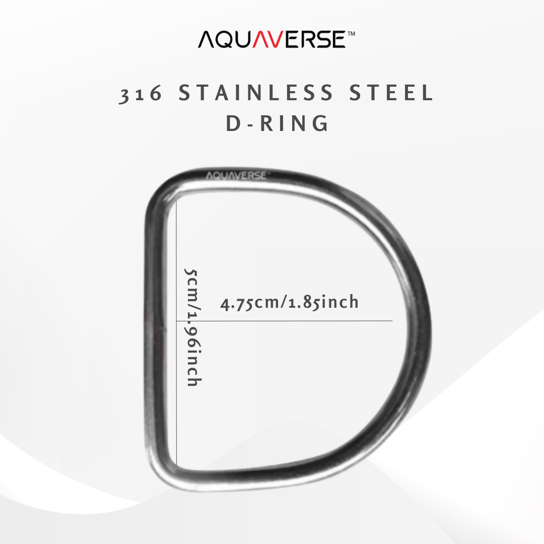 AQUAVERSE D-ring 316 Stainless Steel D-ring D ring for Webbing Harness ...