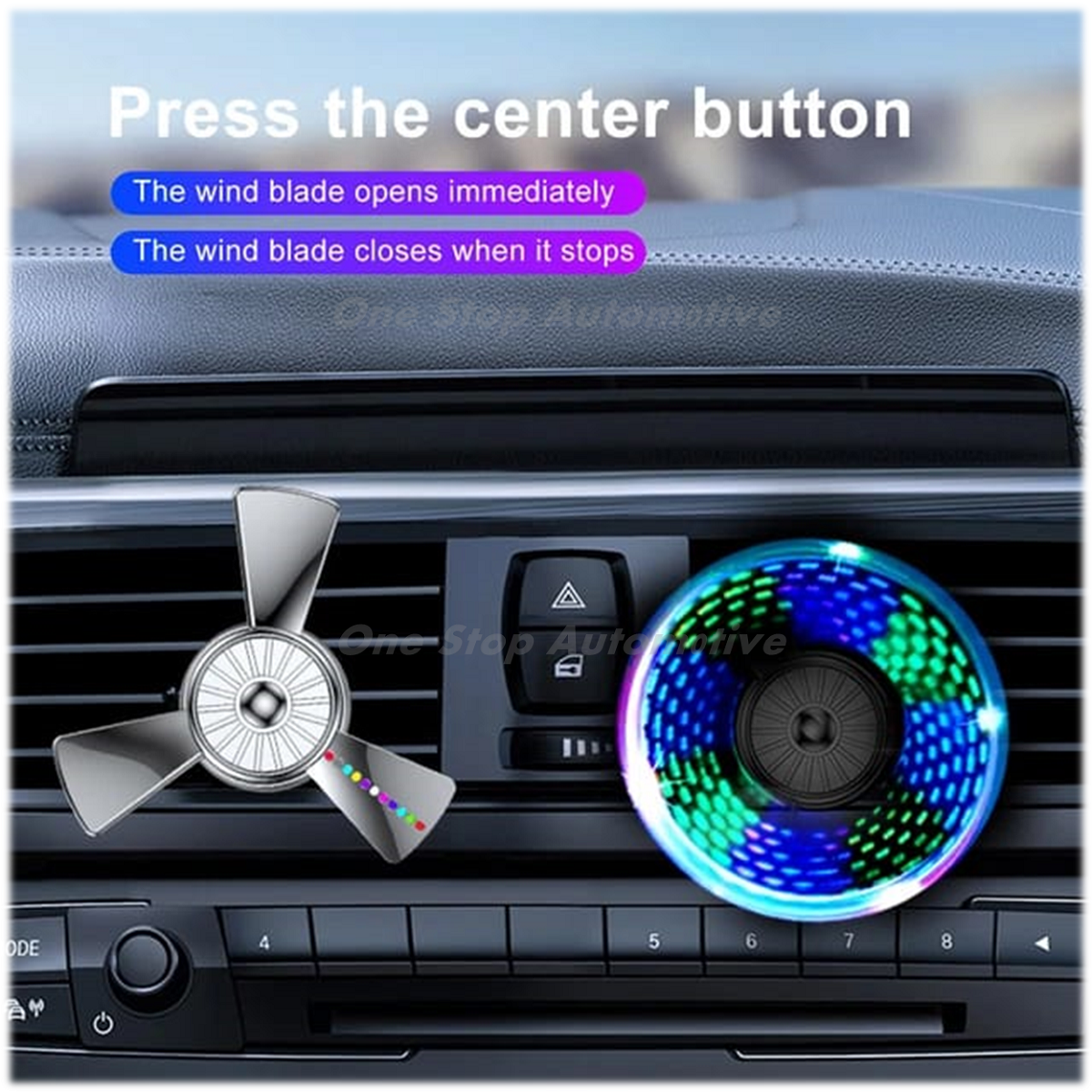 Ambient LED Car Air Freshener Perfume Diffuser Rechargeable Auto ...