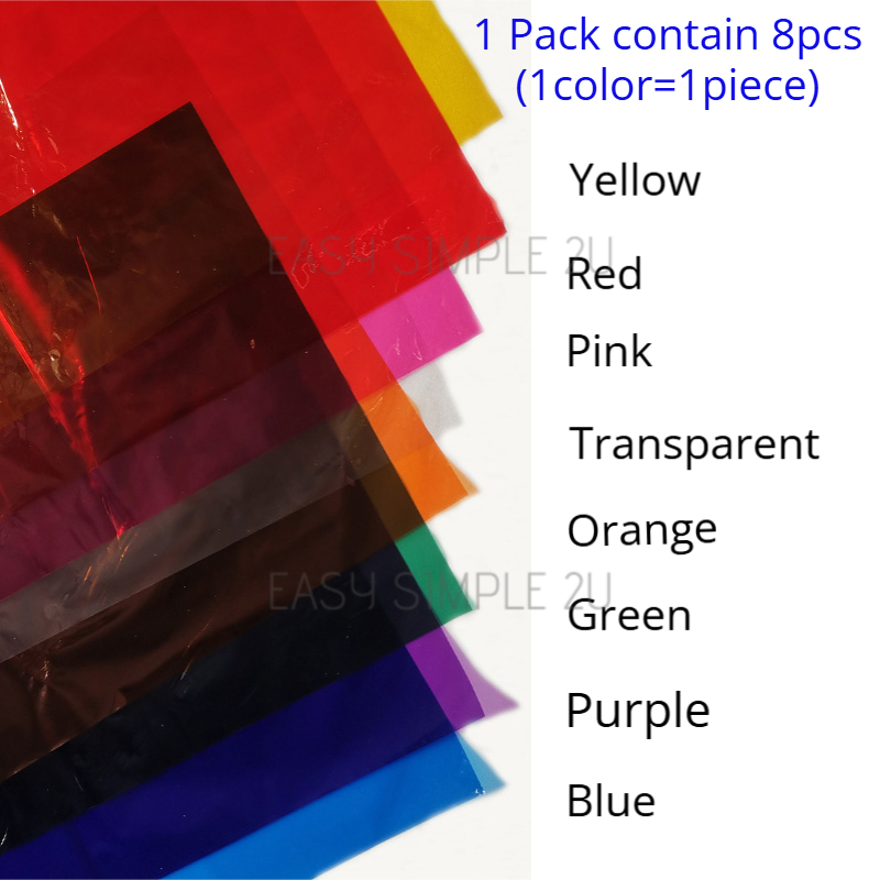 (1Pek) Kertas Kaca Warna Colors Cellophane Sheets Glass Paper Lantern ...