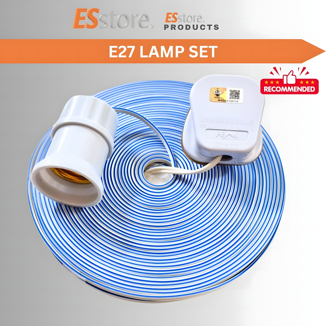 Lamp Set Cable and Plug Complete set Pasang Mentol Lampu Bulb Light ...