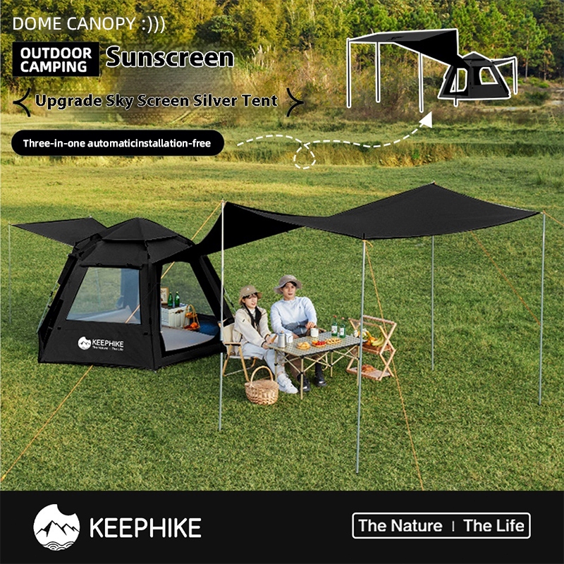 KEEPHIKE Portable Hexagonal Tent Easy Automatic Setup Sun Resistant ...