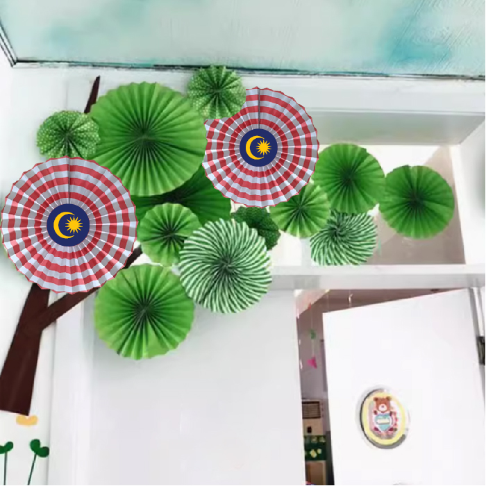 Hiasan Hari Merdeka Kipas Kertas [1 pc] Paper Fan - Hiasan Hari Merdeka ...