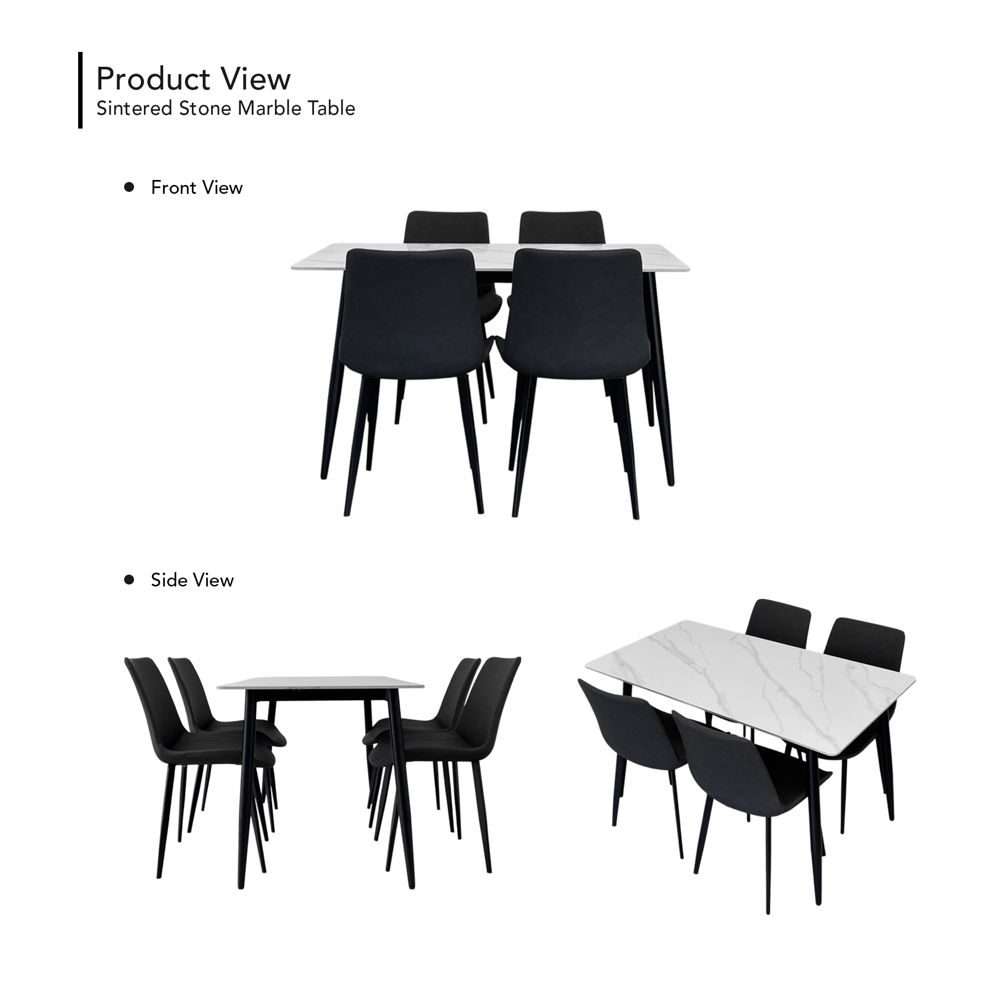 SKL Furniture Morgan 1+4 Ceramic Dining Table Set / Set Meja Makan ...
