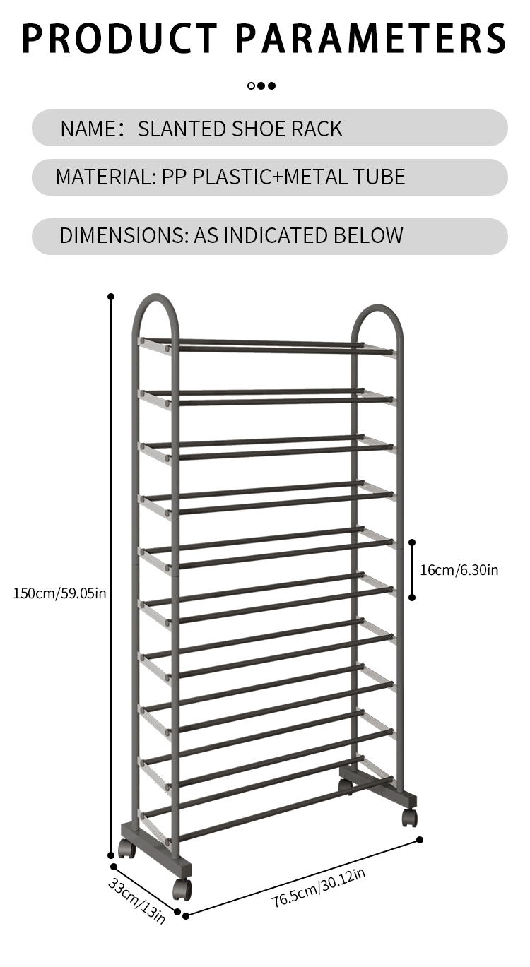 Shoe Rack 5-Layer Iron Multi-Purpose Shoe Storage Rack Cheap (70/90cm ...