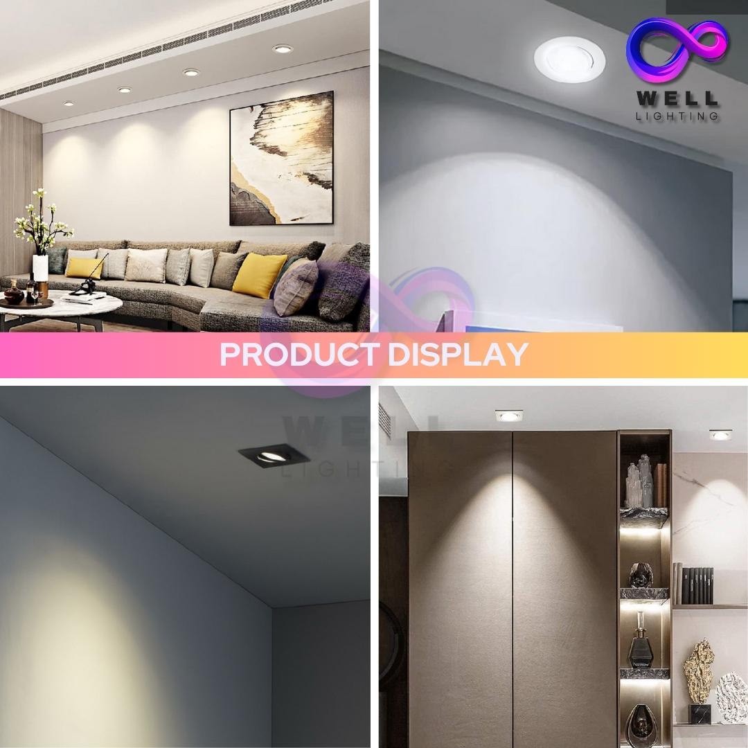 Lampu Siling LED Eyeball Casing Fitting Recessed Spotlight Adjustable ...