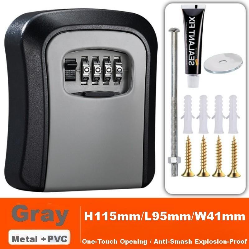 4 Digit Wall Mounted Safe Key Box Numbering Lock Key Storage Lock Box ...