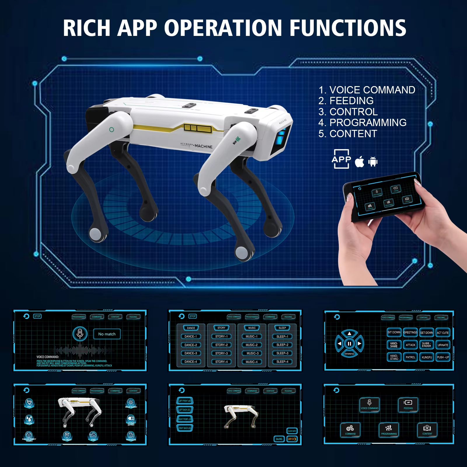 Intelligent Ai Rc Robot Dog Voice Dialogue App Remote Control ...