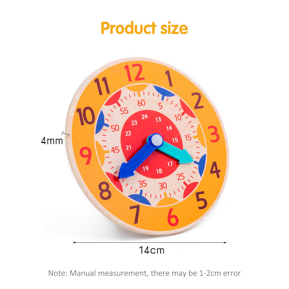 Montessori Wooden Clock Toy for Kids - Time Learning Math Toy for ...