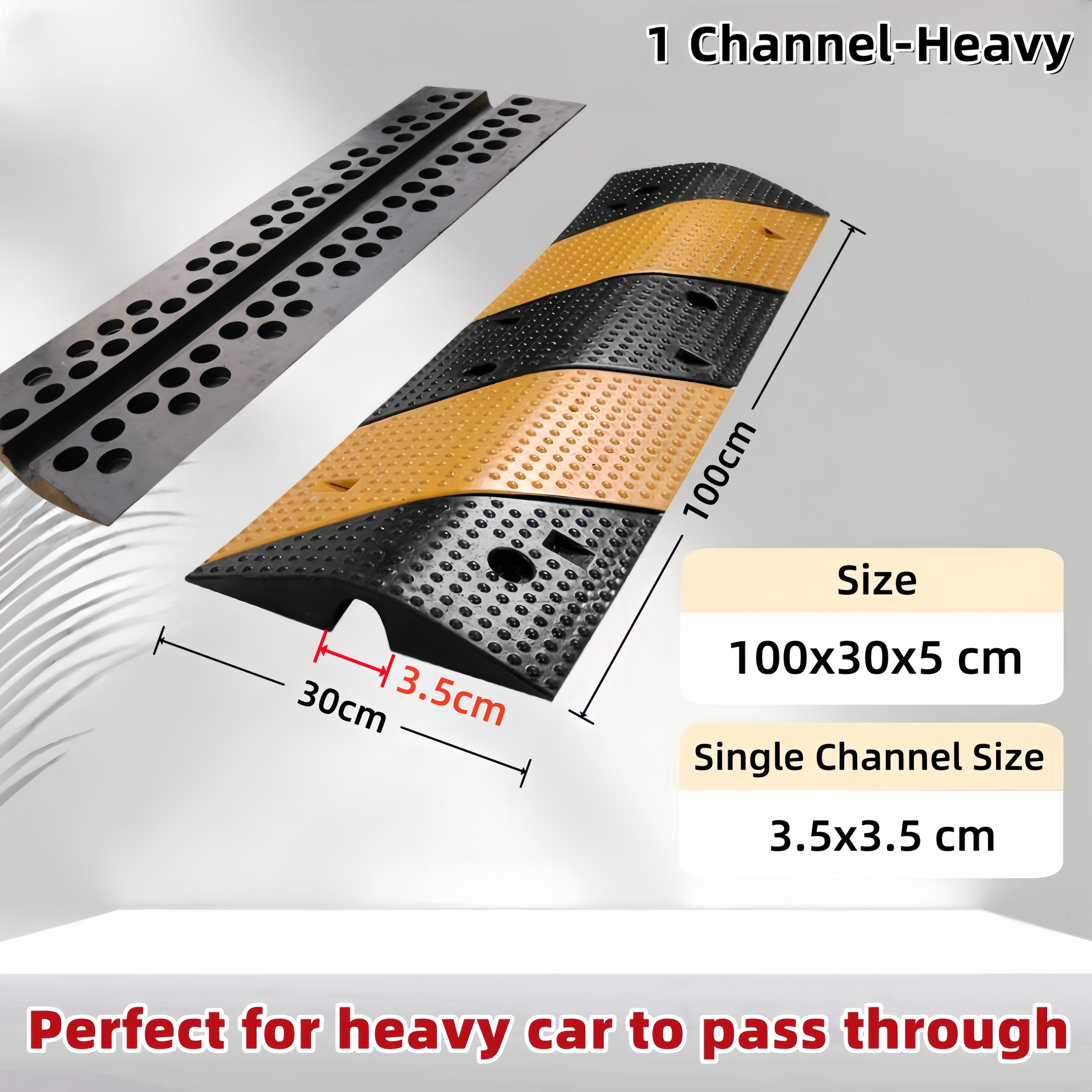 Rubber Speed Bump Cable Pipe Protect Cable Crossing Ground Cover Ramp ...