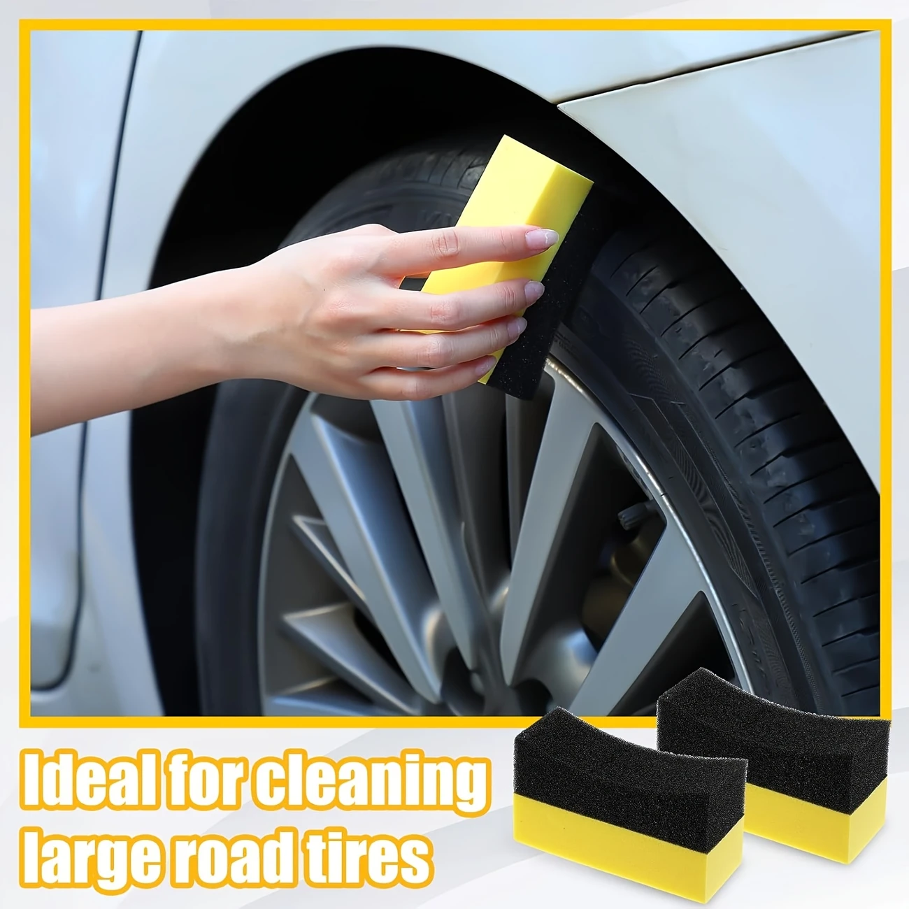 U Shape Sponge Waxing Arc Edge Sponge Span Cuci Tayar Kereta Car Wheel ...