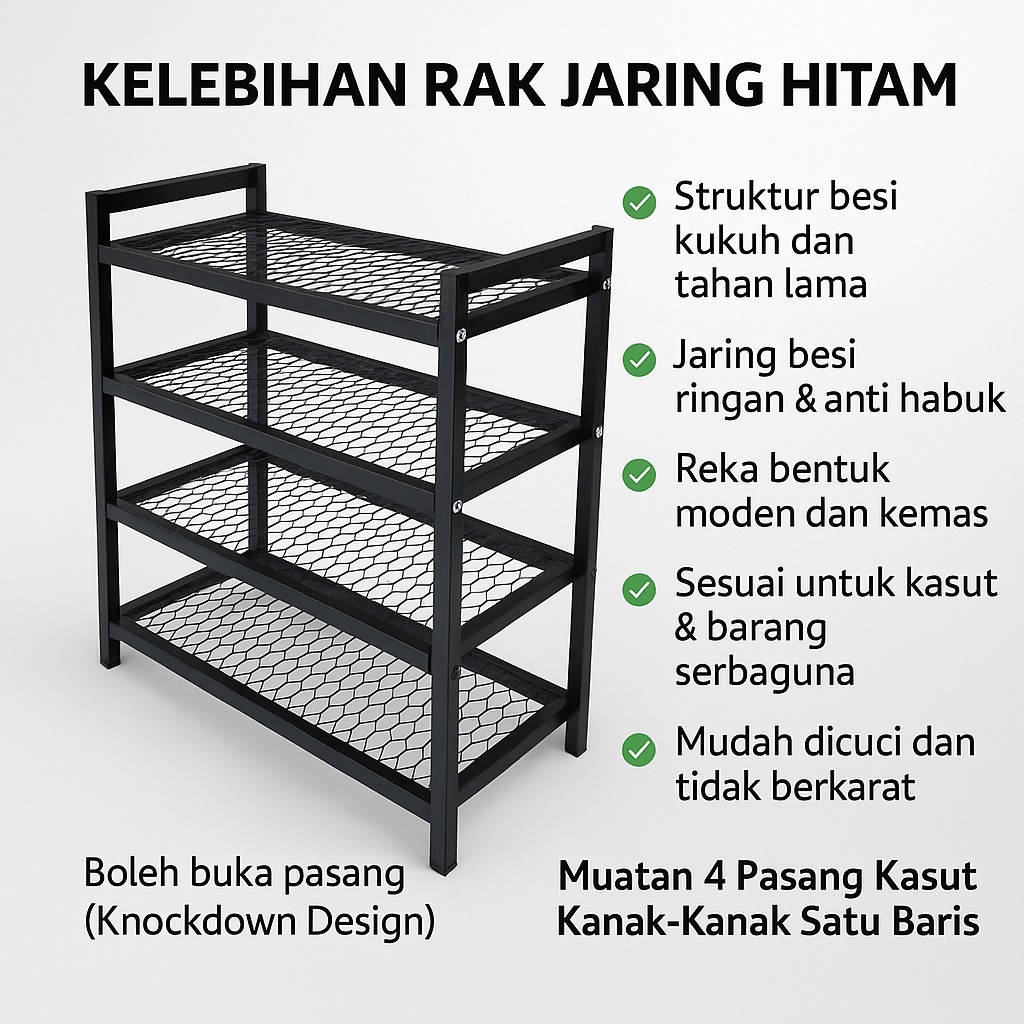 [HEAVY DUTY] Rak kasut | Shoe rack | premium quality| style | Rak Kasut ...