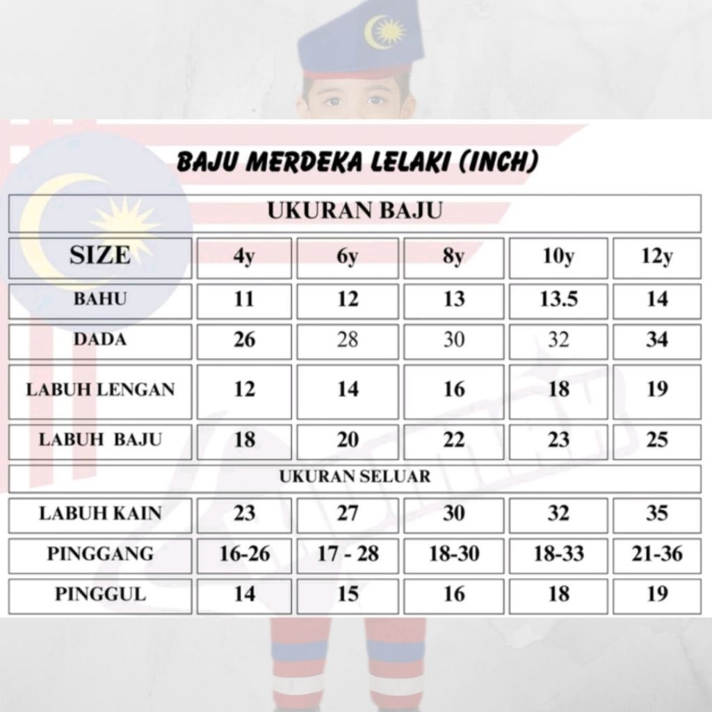 🇲🇾 PRINCE MERDEKA UNIFORM set lengkap dengan TANJAK & APPULATE BAHU ...