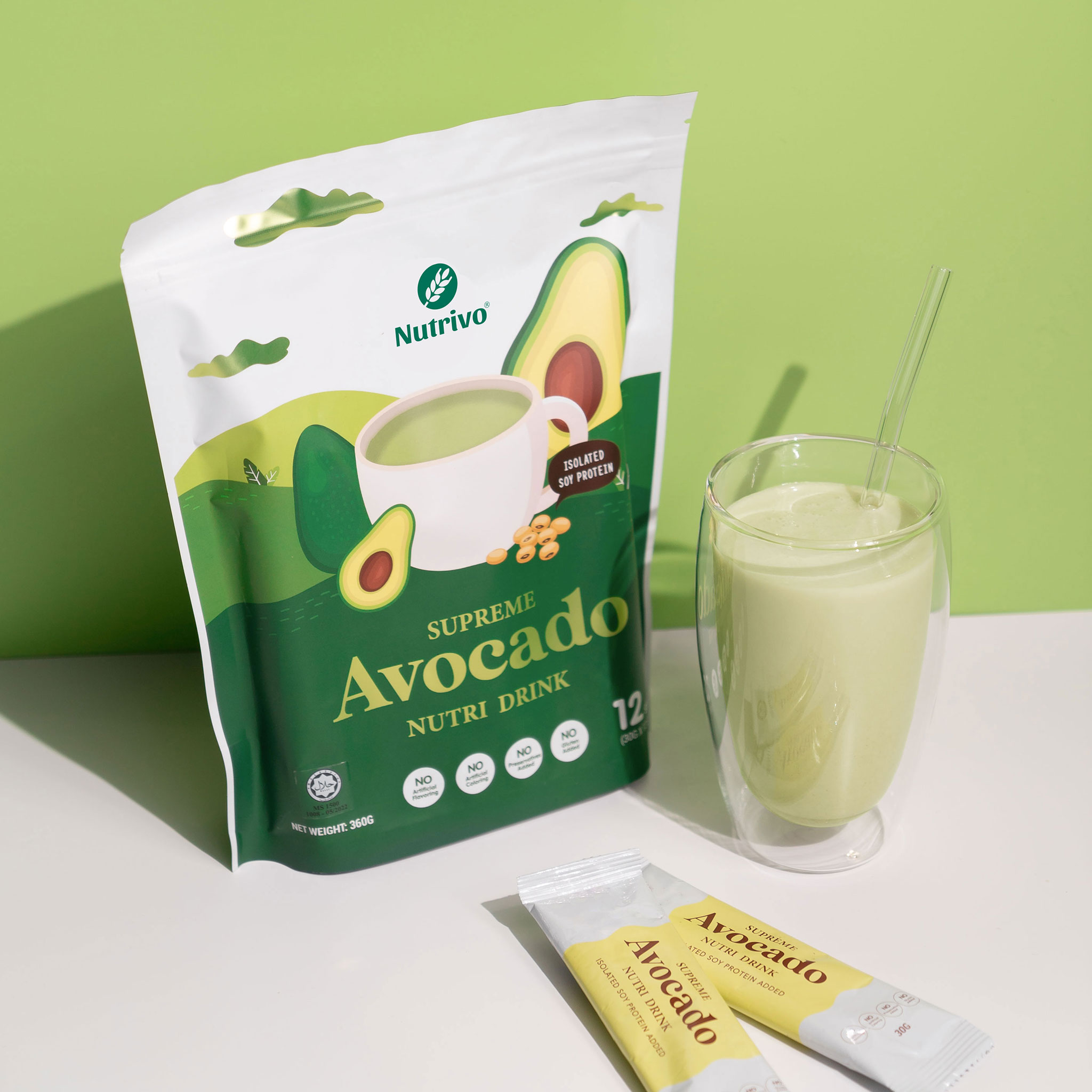 Nutrivo Supreme Avocado Nutri Drink 30g x 12s | High Fiber Plant ...