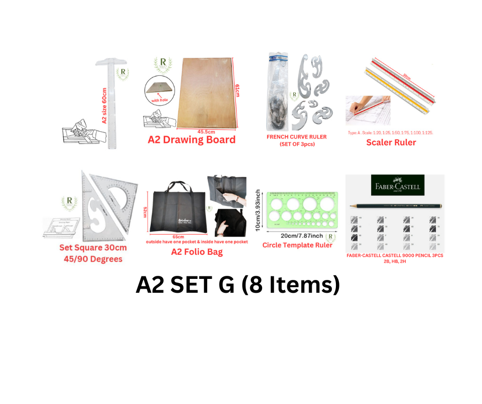 A2 Lukisan Kejuruteraan Set Technical Drawing Set Student Mekanikal ...