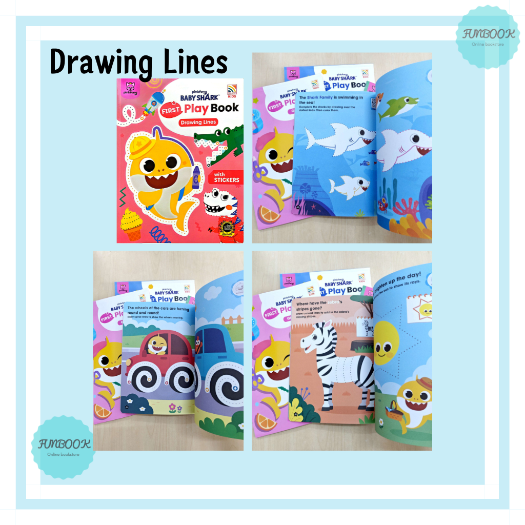 [FUNBOOK] Pinkfong Baby Shark First Play Book Cutting Gluing Find
