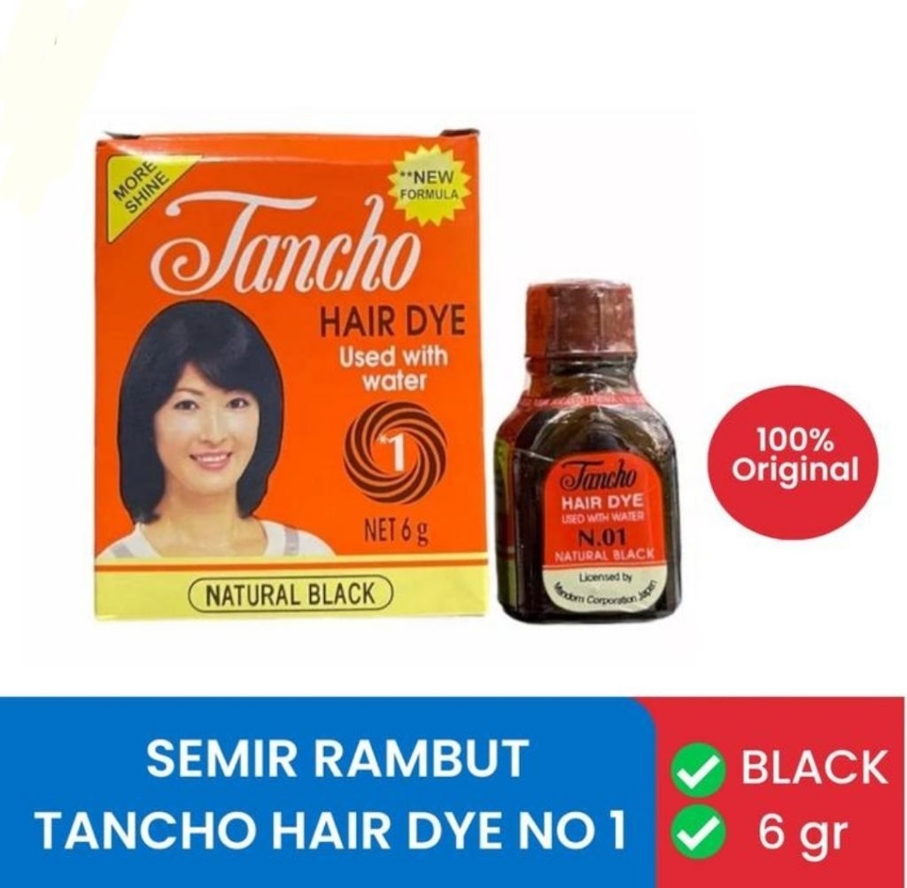 Tancho hair dye 6g hitam alami original | Shopee Malaysia
