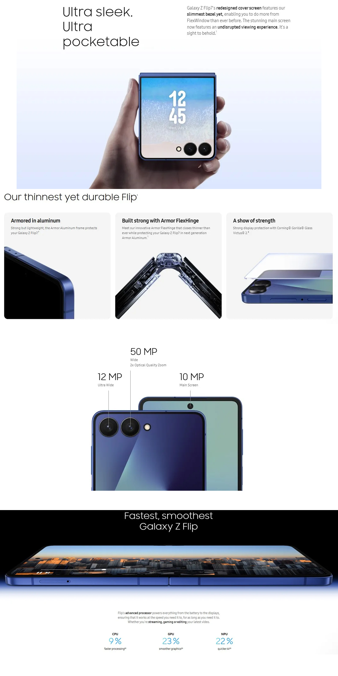 Samsung Galaxy Z Flip7 5G SM-F741 (256GB / 512GB) Foldable Phone Flex ...