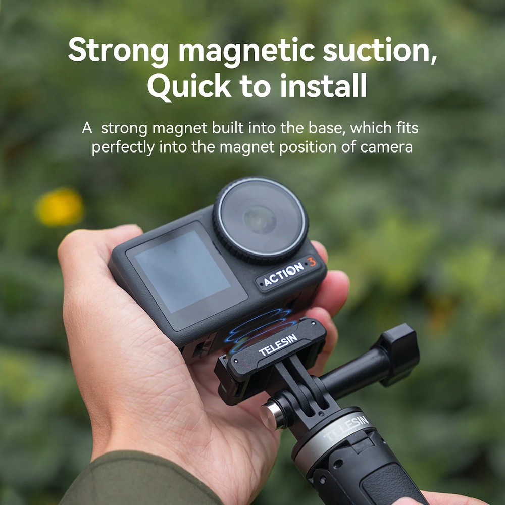TELESIN Magnetic Quick Release Dual Claw Mount Adapter for DJI Osmo ...