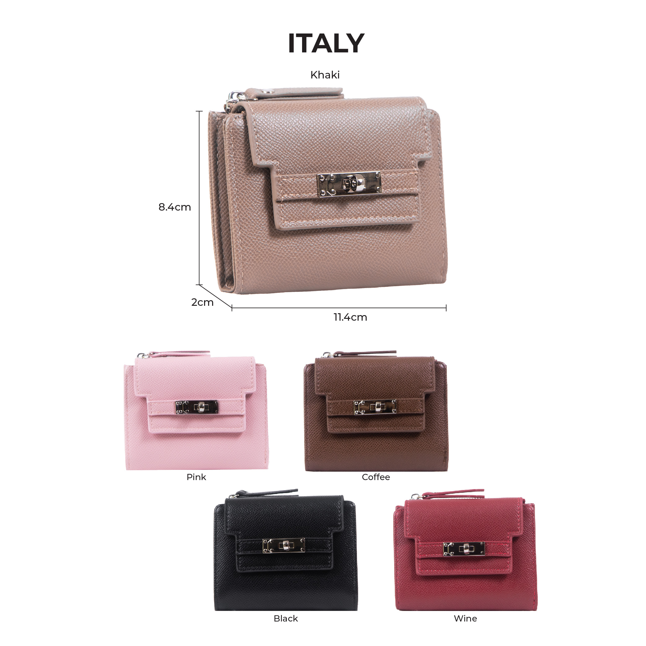 ITALY AS WALLET VEGAN LEATHER | Shopee Malaysia