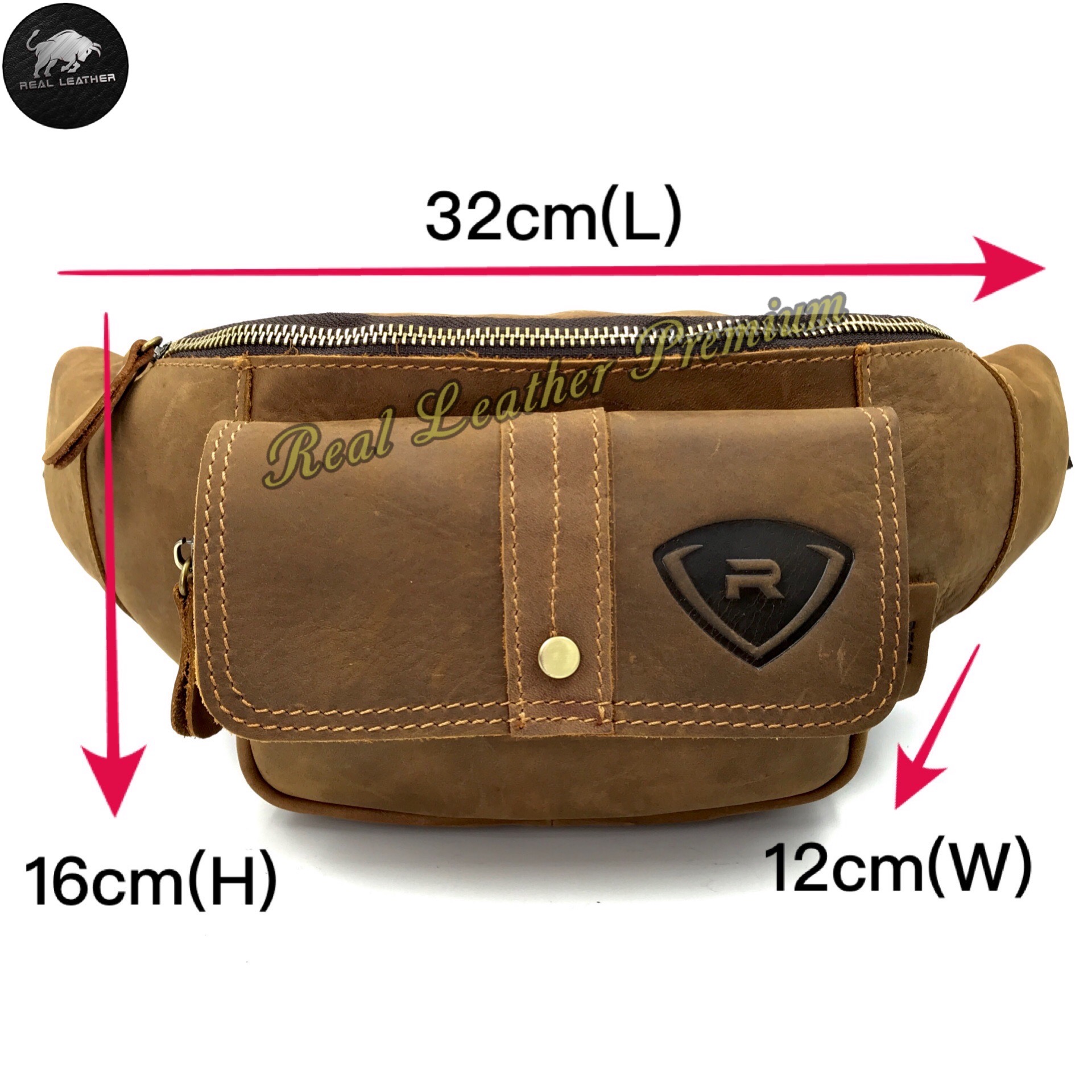 Rush Rider Leather Waist Bag Travel Casual Pouch Bag Men Chest Bag ...