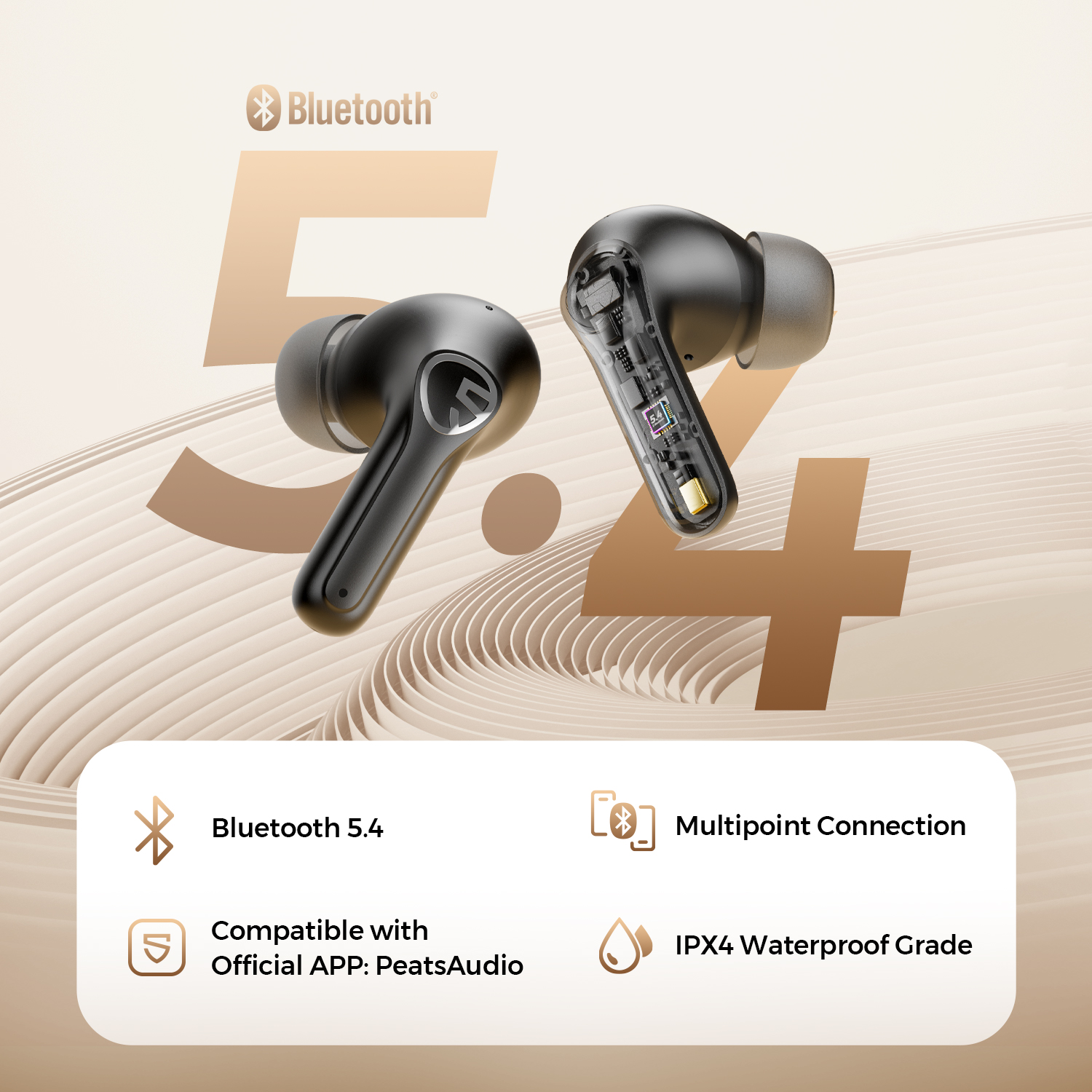 Gadgetoo Soundpeats T3 Pro Anc Earbuds With 6 Month'S Warranty