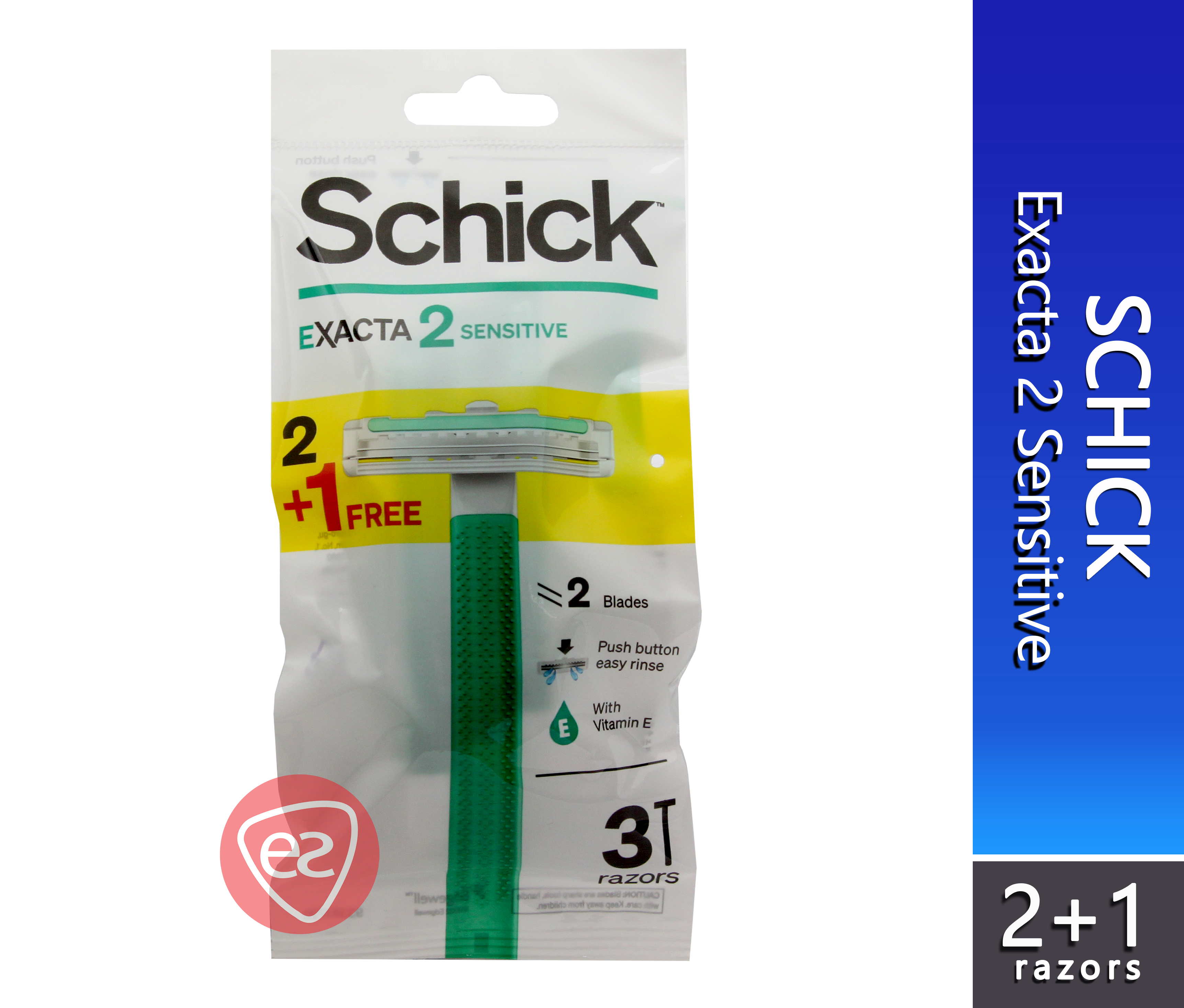 Schick Exacta 2 Sensitive Disposable Razor (2+1 Free Razor / 5+2 Free ...