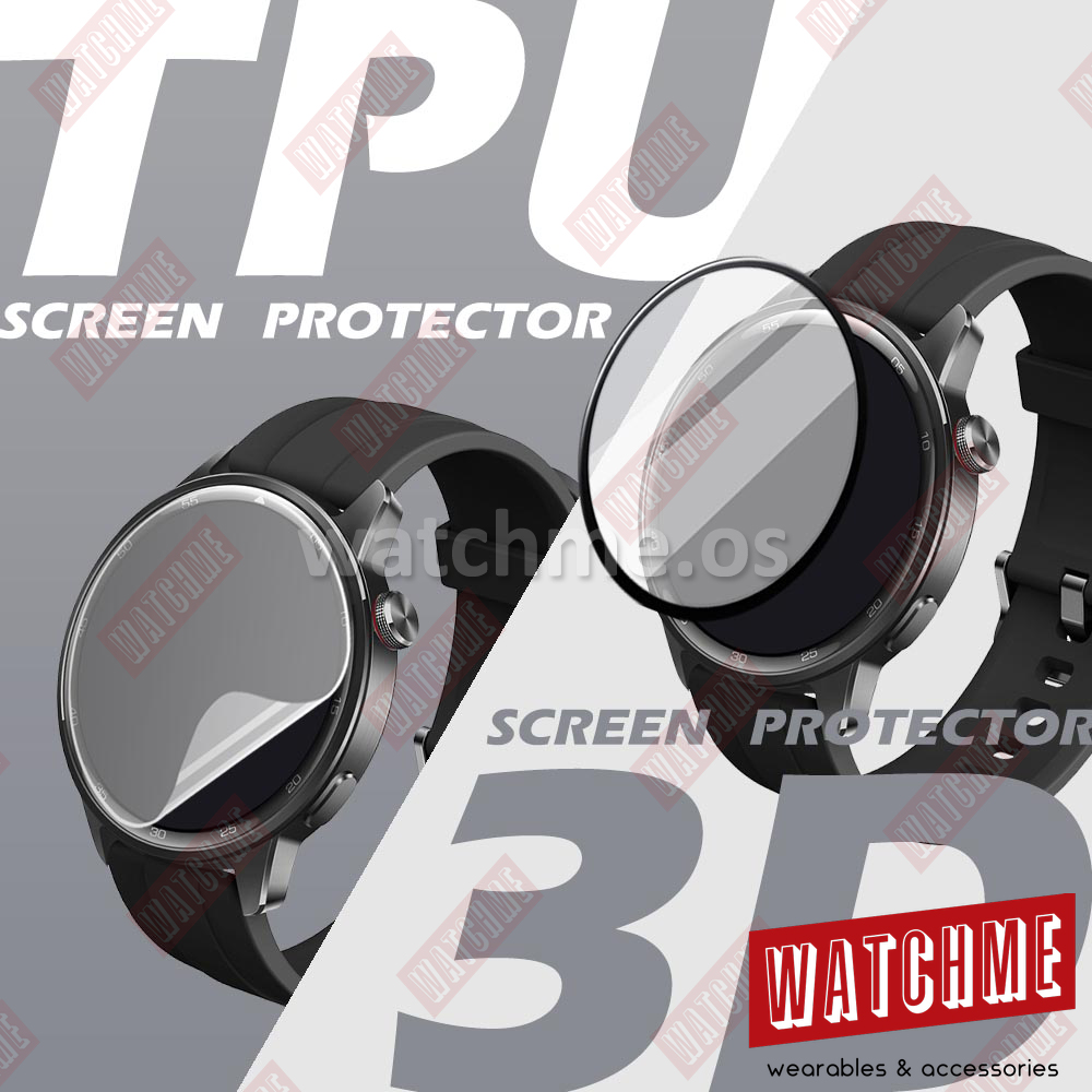 Realme Watch S2 Screen Protector, 3D Full Cover PMMA, TPU Soft Film