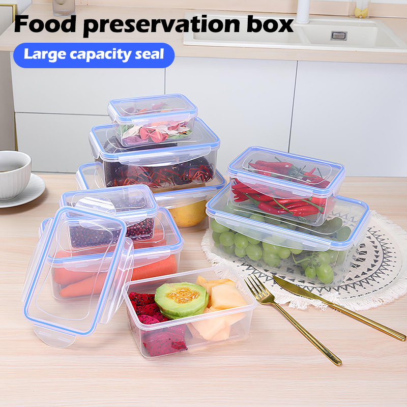 Airtight Food Container Transparent Food Storage Box Plastic Microwave ...
