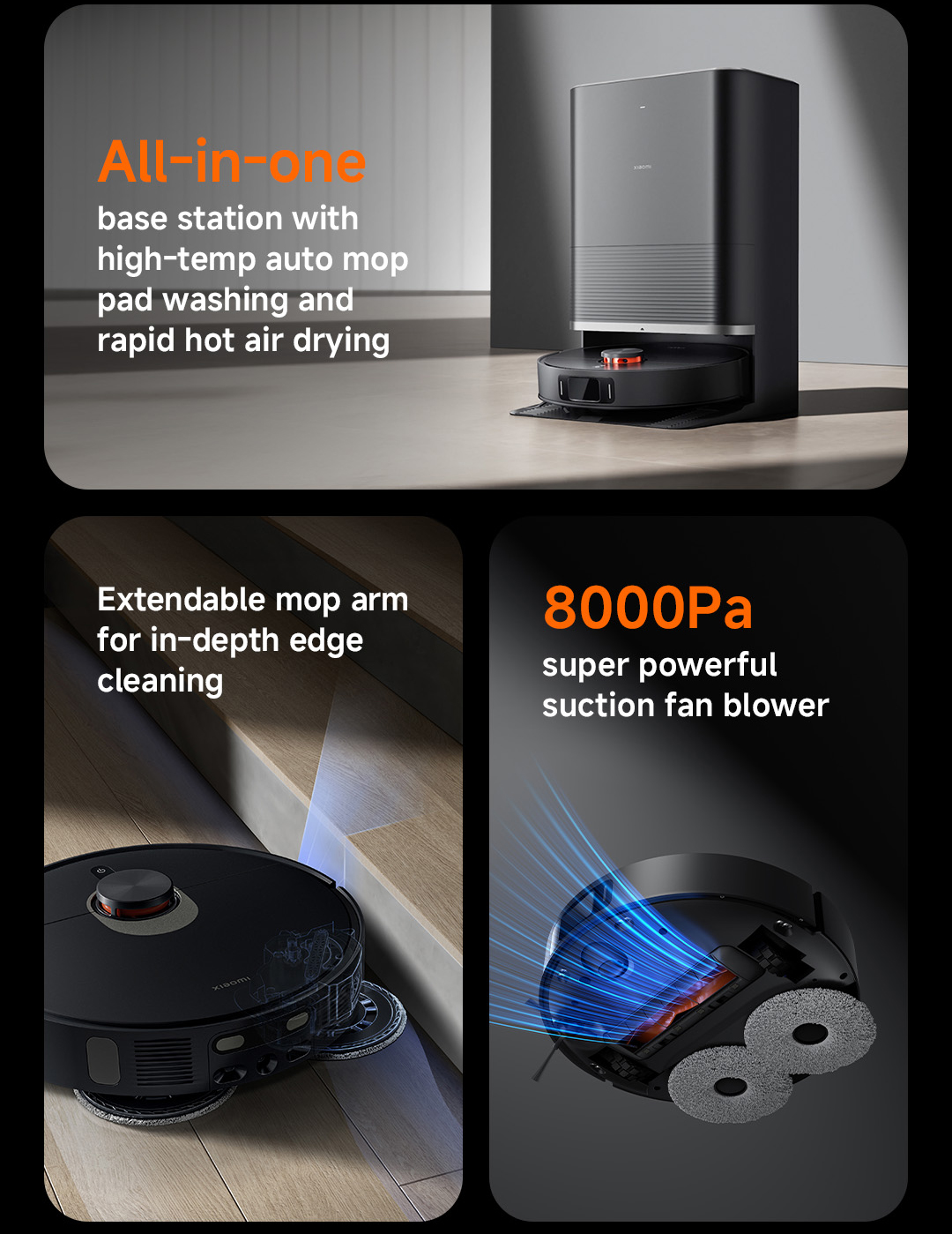 [NEW]Xiaomi Robot Vacuum X20 Max 8000Pa/Extendable mop arm/haircutting
