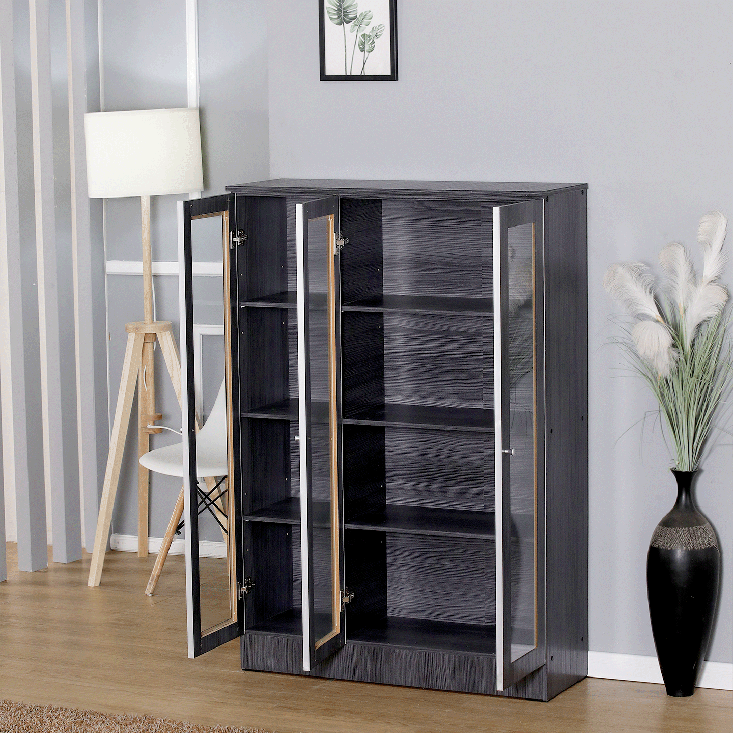 HOMATRIX Display Glass Cabinet Living Room Storage Almari Kaca Rak ...