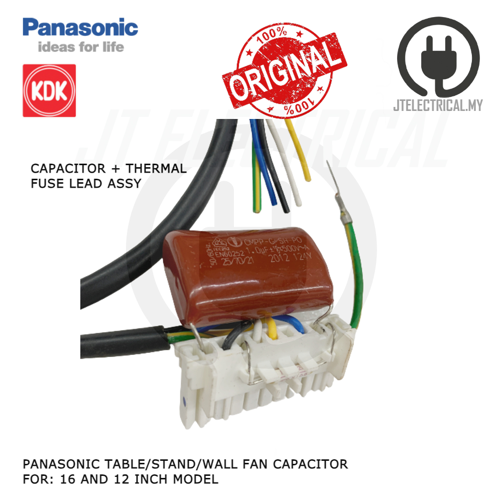 Panasonic / KDK Fan Motor Capacitor F-MN304 F-MN404 F-MX405 F-MT405 F ...