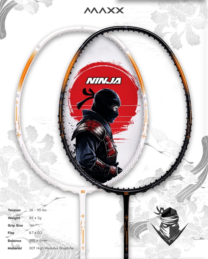 MAXX Racket NINJA ( 100% Original ) FOC COVER RACKET | Shopee Malaysia